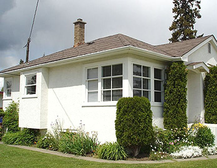 Roughcast home exterior